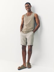 White/Black/Sage Green/Stone 100% Cotton Vests 4 Pack - Image 10 of 14