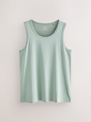 White/Black/Sage Green/Stone 100% Cotton Vests 4 Pack - Image 3 of 14