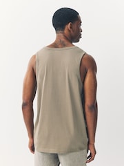 White/Black/Sage Green/Stone 100% Cotton Vests 4 Pack - Image 9 of 14