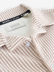 Baker by Ted Baker Stone Textured Shirt And Shorts Set - Image 10 of 12