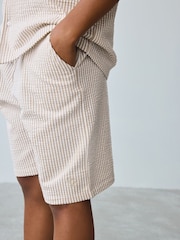 Baker by Ted Baker Stone Textured Shirt And Shorts Set - Image 6 of 12