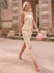 Lipsy Cream Premium Sequin Embroidered Cami Maxi Dress - Image 1 of 4
