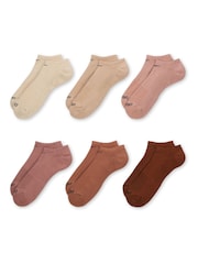 Nike Natural Everyday Plus Cushioned Training No-Show Socks 6 Pack - Image 2 of 4