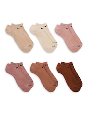 Nike Natural Everyday Plus Cushioned Training No-Show Socks 6 Pack - Image 3 of 4