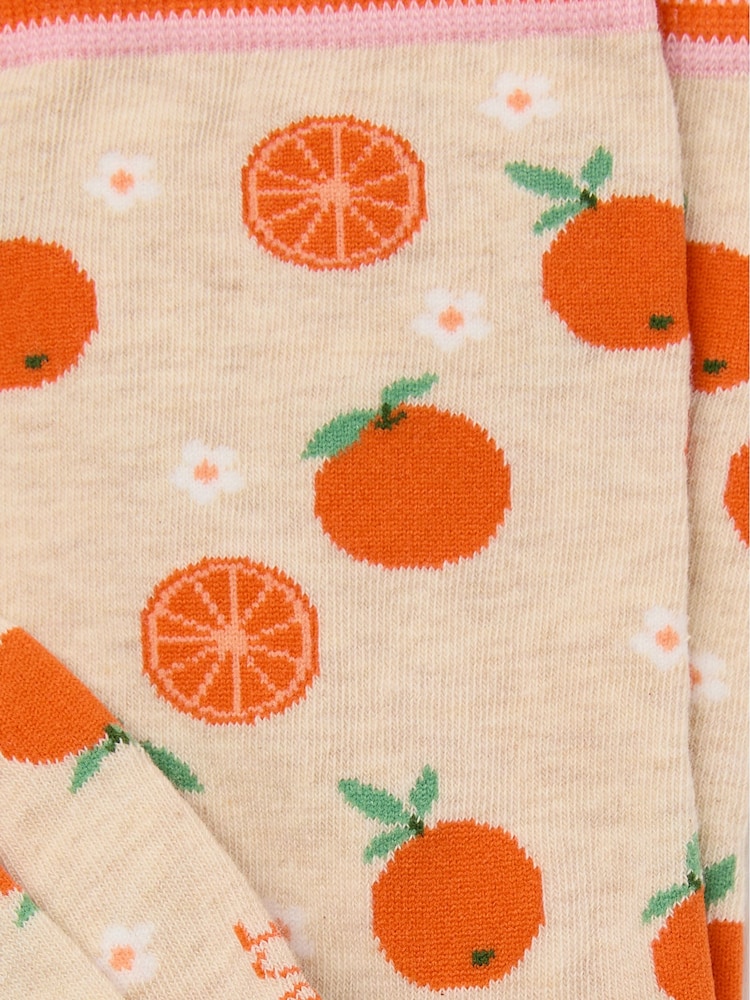 FatFace Oatmeal Orange Socks - Image 2 of 2