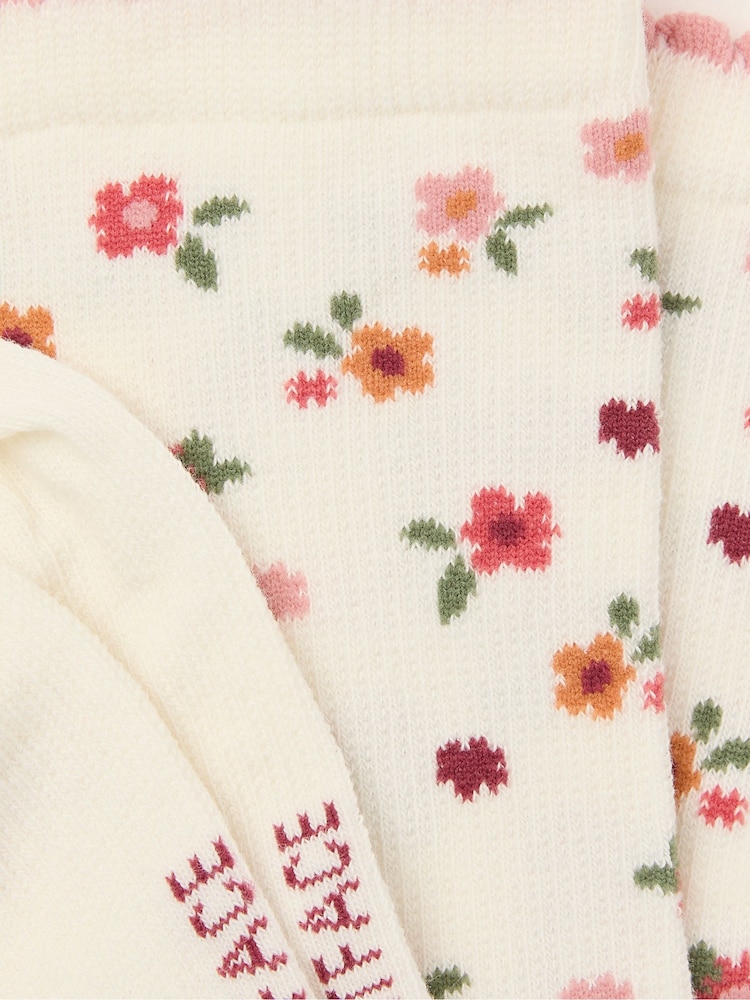 FatFace White Floral Socks - Image 2 of 2 FatFace White Floral Socks - Image 2 of 2