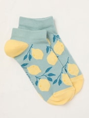 FatFace Green Lemon Trainer Socks - Image 1 of 2