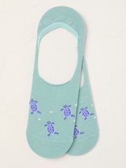 FatFace Green Turtle Footsie Socks - Image 1 of 2