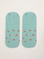 FatFace Green Floral Footsie Socks - Image 2 of 2