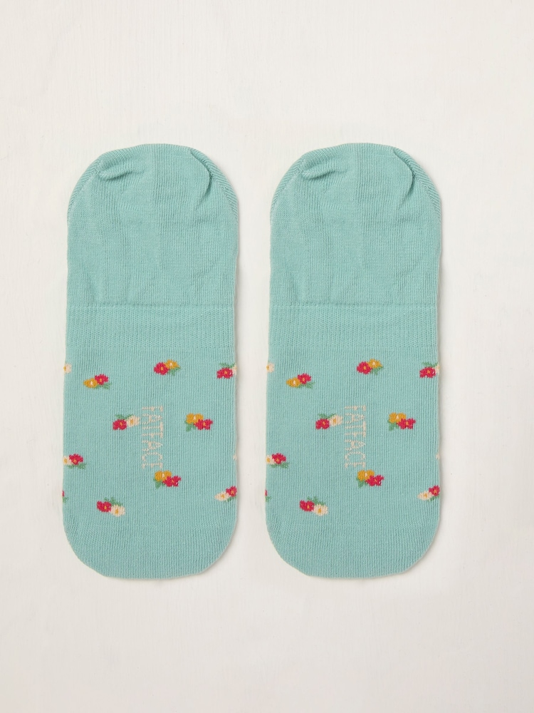 FatFace Green Floral Footsie Socks - Image 2 of 2