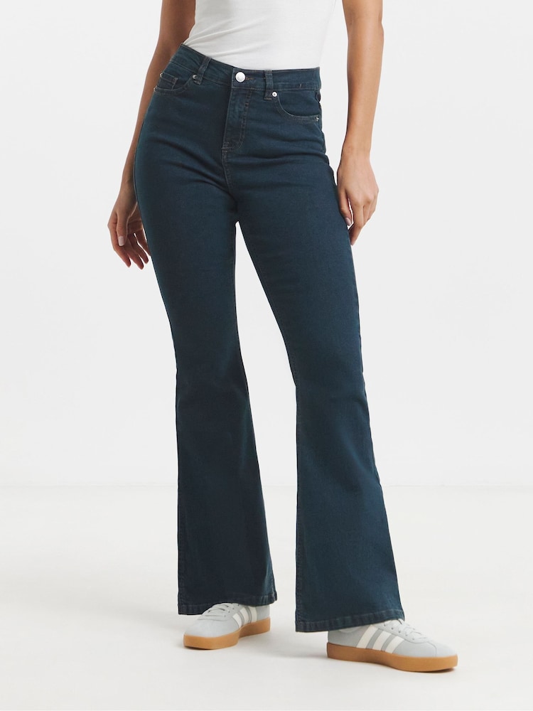 Simply Be Blue 24/7 Flare Jeans - Image 2 of 5