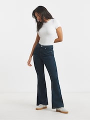 Simply Be Blue 24/7 Flare Jeans - Image 5 of 5