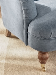 Cotswold Chenille Mid Blue Lilly Accent Chair - Image 2 of 8