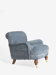 Cotswold Chenille Mid Blue Lilly Accent Chair - Image 3 of 8