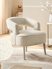 Linen Look Leopard Light Natural Remi Wood Accent Chair - Image 1 of 11