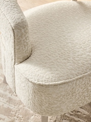Linen Look Leopard Light Natural Remi Wood Accent Chair - Image 10 of 11