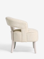 Linen Look Leopard Light Natural Remi Wood Accent Chair - Image 6 of 11