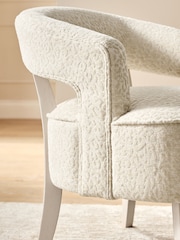 Linen Look Leopard Light Natural Remi Wood Accent Chair - Image 9 of 11