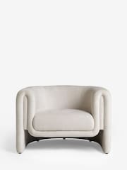 Plush Chenille Oyster Rana Accent Chair - Image 3 of 9