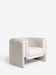 Plush Chenille Oyster Rana Accent Chair - Image 6 of 9