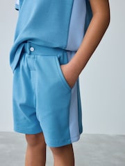 Baker by Ted Baker Blue Polo Shirt and Shorts Set - Image 5 of 10