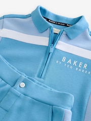Baker by Ted Baker Blue Polo Shirt and Shorts Set - Image 8 of 10