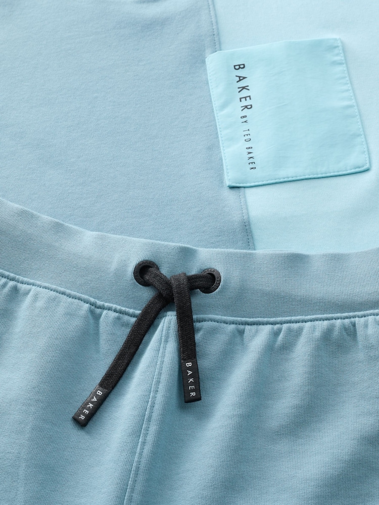 Baker by Ted Baker Blue Colourblock T-Shirt and Shorts Set - Image 11 of 11