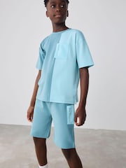 Baker by Ted Baker Blue Colourblock T-Shirt and Shorts Set - Image 19 of 19