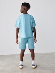 Baker by Ted Baker Blue Colourblock T-Shirt and Shorts Set - Image 2 of 19