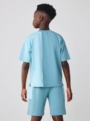 Baker by Ted Baker Blue Colourblock T-Shirt and Shorts Set - Image 4 of 19