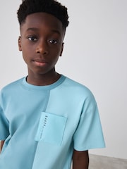 Baker by Ted Baker Blue Colourblock T-Shirt and Shorts Set - Image 5 of 19
