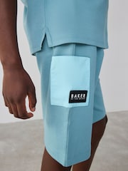 Baker by Ted Baker Blue Colourblock T-Shirt and Shorts Set - Image 6 of 19