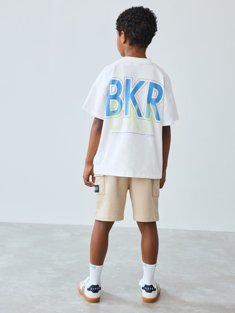 Stone - Baker by Ted Baker Graphic T-Shirt and Cargo Shorts Set - Bild 2 von 8 Stone - Baker by Ted Baker Graphic T-Shirt and Cargo Shorts Set - Bild 2 von 8