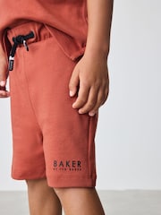 Rostbraun/Rot - Baker by Ted Baker Varsity 100% Cotton T-Shirt and Shorts Set - Bild 5 von 10