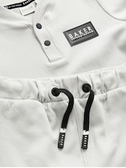 Grau - Baker by Ted Baker Varsity 100% Cotton T-Shirt and Shorts Set - Bild 10 von 10