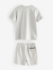 Grau - Baker by Ted Baker Varsity 100% Cotton T-Shirt and Shorts Set - Bild 8 von 10
