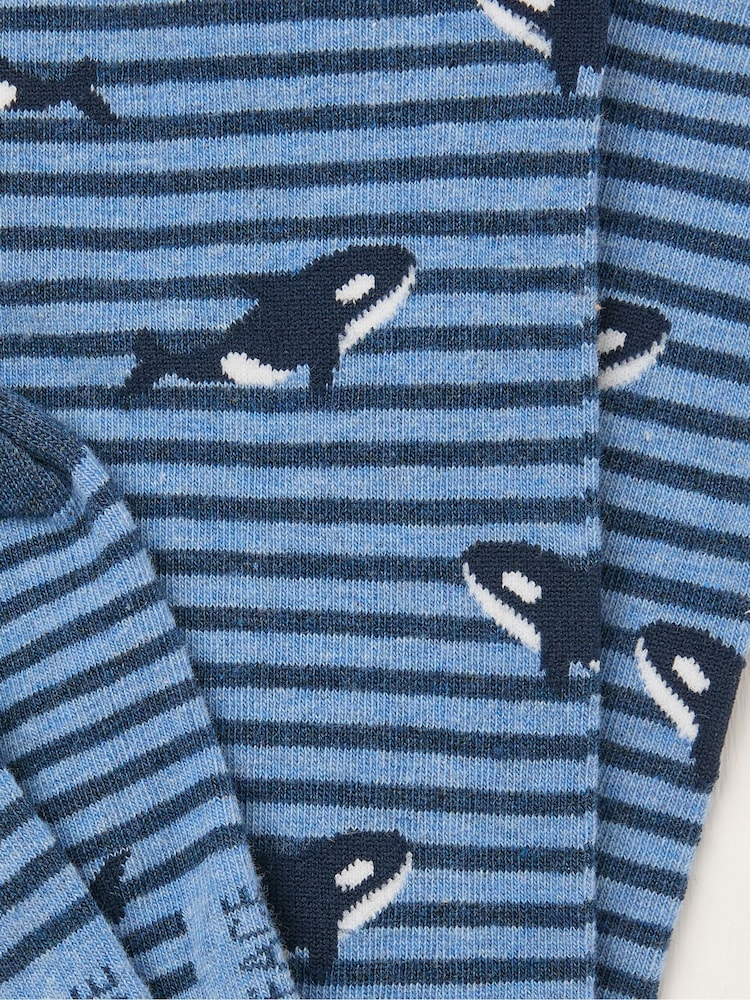 FatFace Blue Killer Whale Socks - Image 2 of 2