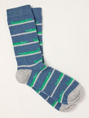 FatFace Blue Crocodile Socks - Image 1 of 2