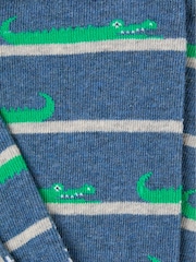 FatFace Blue Crocodile Socks - Image 2 of 2