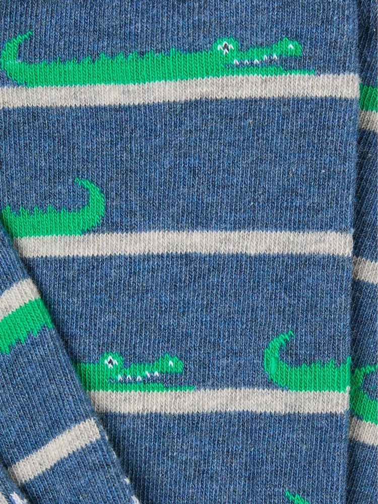 FatFace Blue Crocodile Socks - Image 2 of 2