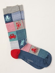 FatFace Grey Sealife Socks - Image 1 of 2