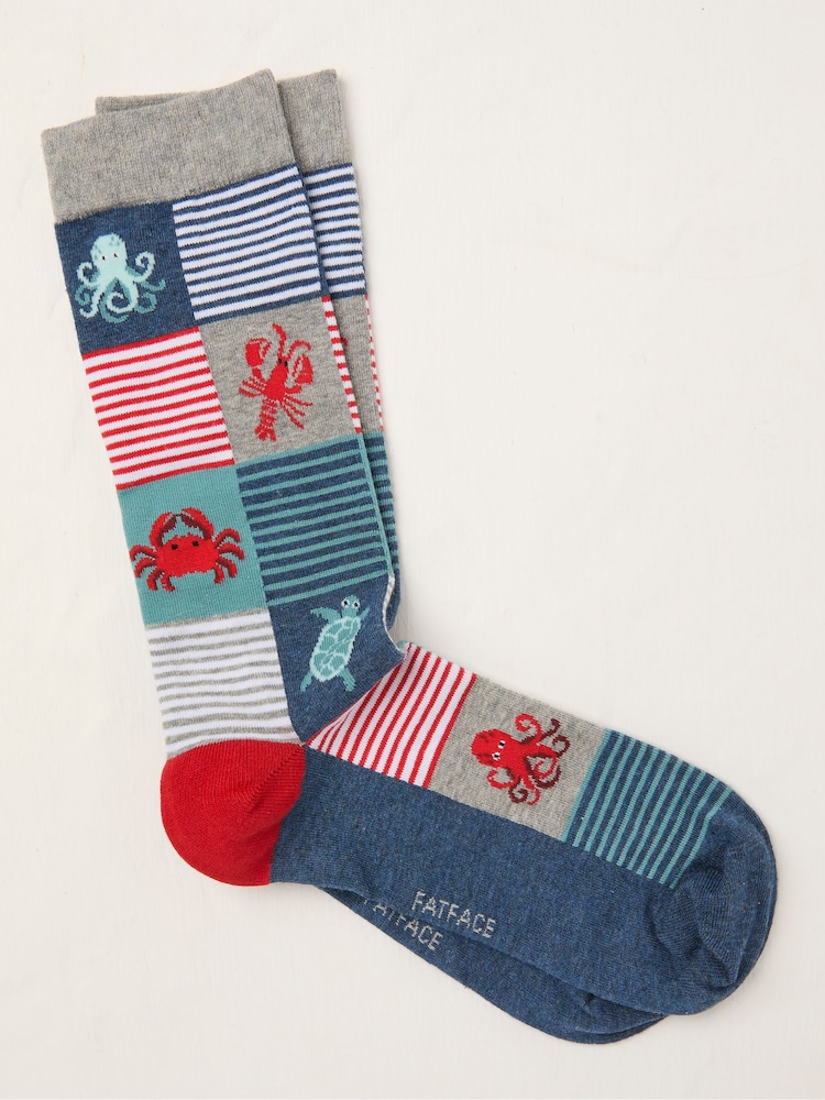 FatFace Grey Sealife Socks - Image 1 of 2