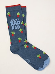 FatFace Blue Rad Dad Socks - Image 1 of 2