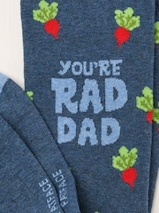 FatFace Blue Rad Dad Socks - Image 2 of 2
