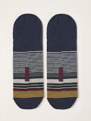 FatFace Blue Stripe Footsie Socks - Image 2 of 2
