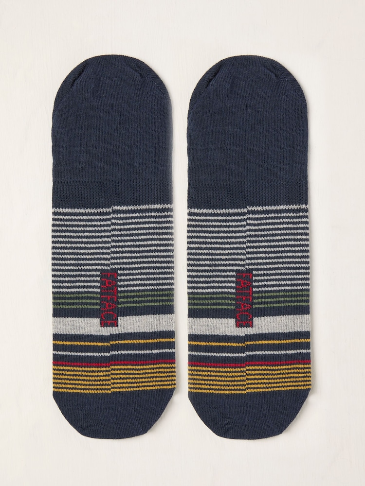 FatFace Blue Stripe Footsie Socks - Image 2 of 2