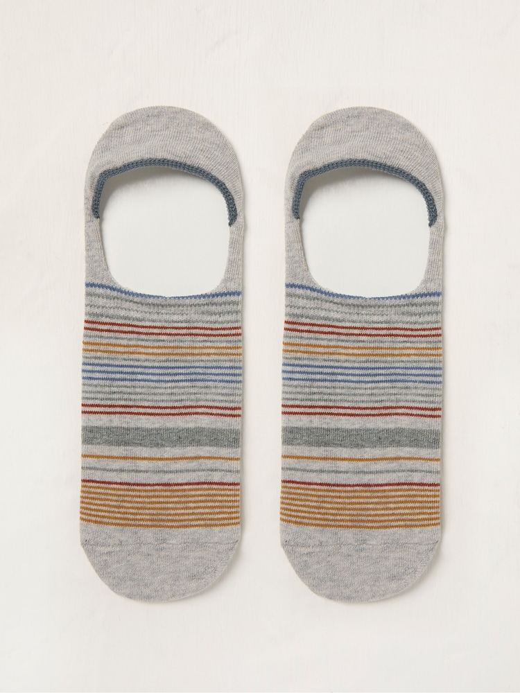 FatFace Grey Stripe Footsie Socks - Image 1 of 2