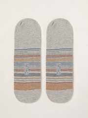 FatFace Grey Stripe Footsie Socks - Image 2 of 2