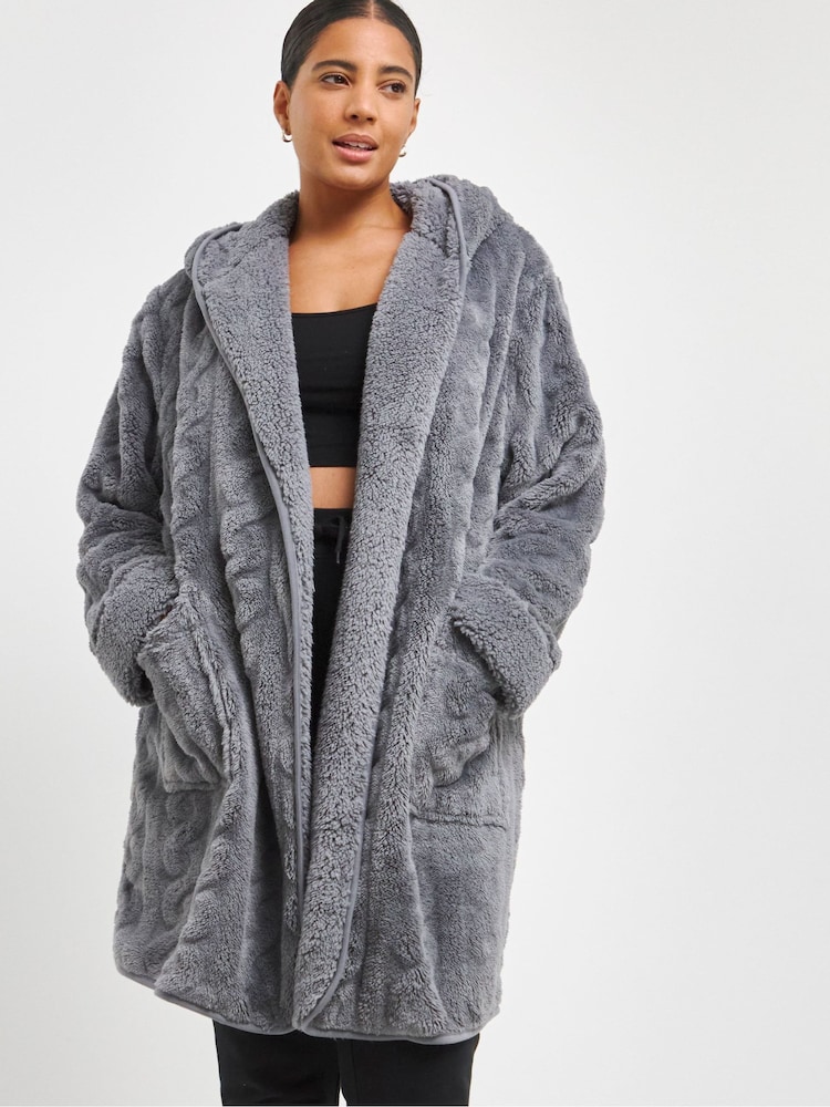 Simply Be Pretty Secrets Oversized Fleece pletena jopa - Slika 1 iz 4