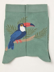 FatFace Green Toucan Socks - Image 2 of 2